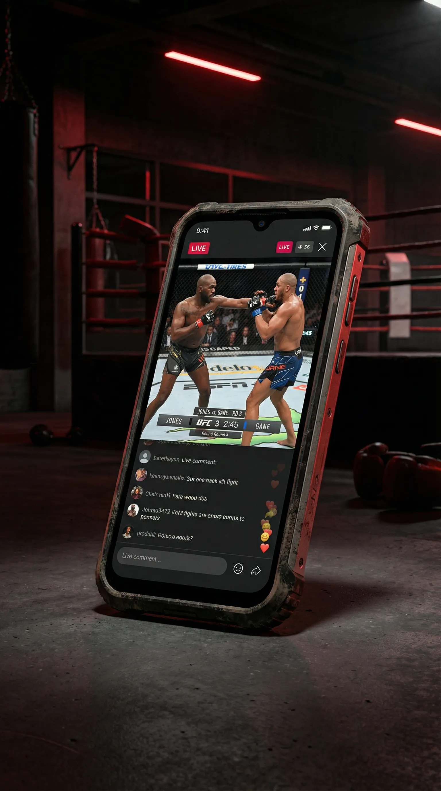 BOB体育app 移动端APP格斗直播界面